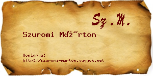 Szuromi Márton névjegykártya
